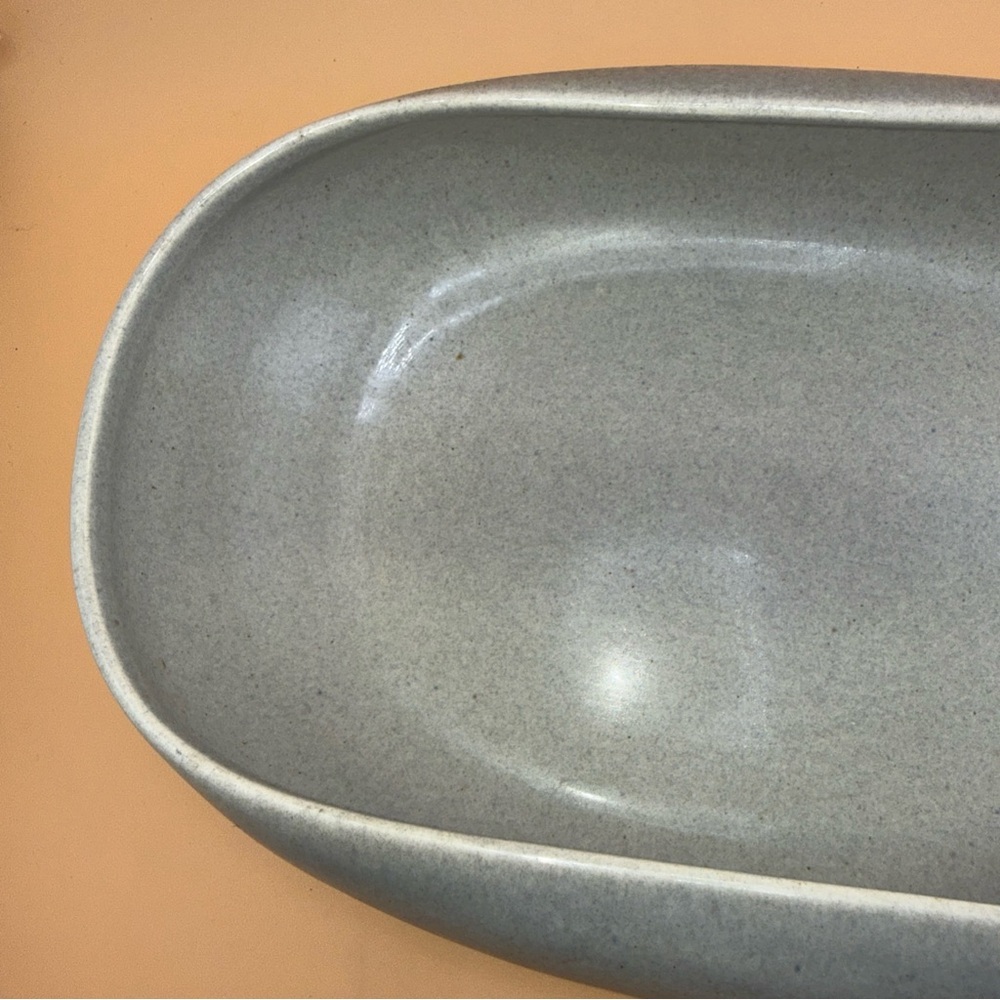 Russell Wright American modern Gray Ceramic vegetable bowl by Steubenville NICE - Picture 4 of 9